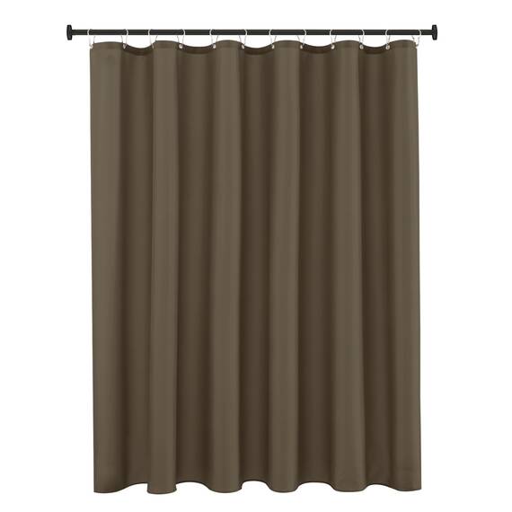 Biscaynebay Duschvorhangeinlagen in Hotelqualität, 183 cm Breite x 213 cm Länge, Taupe, wasserabweisend, rostbeständige Ösen, Oben beschwerter Boden, maschinenwaschbar