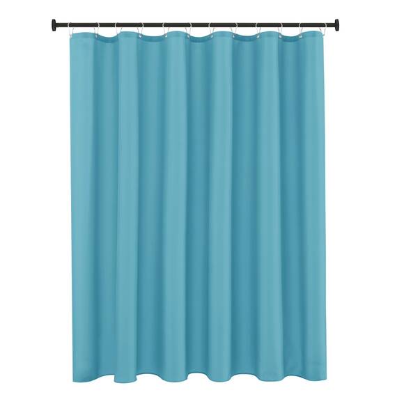 Biscaynebay Hotelqualität, extra Lange Stoff-Duscheinlagen, 182,9 cm Breite x 213,4 cm Länge, blau, wasserabweisend, Badezimmer-Vorhänge, rostbeständige Ösen und beschwerter Saum, maschinenwaschbar