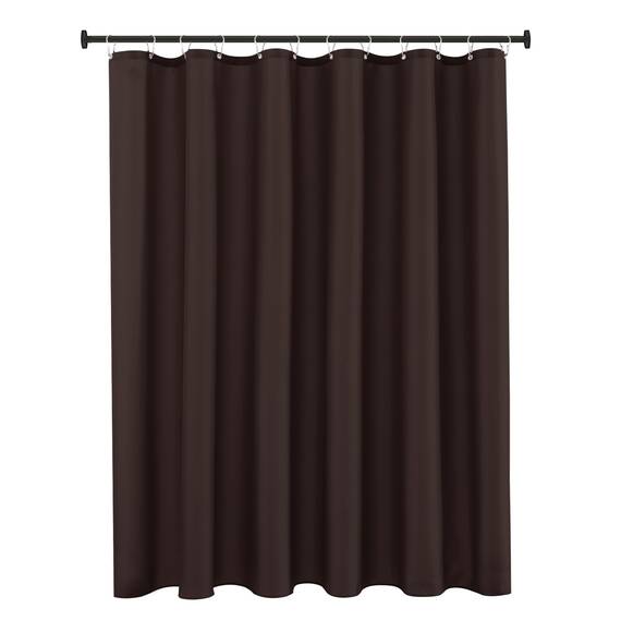 Biscaynebay Extra lange Duschvorhang-Einlagen aus Stoff, 182,9 cm Breite x 213,4 cm Länge, braun, wasserabweisend, Badezimmer-Vorhänge, rostbeständige Ösen, beschwerter unterer Saum, maschinenwaschbar