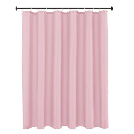 Biscaynebay Duschvorhang in Hotelqualität, extralang, 182,9 cm Breite und 213,4 cm Länge, rosa, wasserabweisend, rostbeständige Ösen und beschwerter Saum, maschinenwaschbar