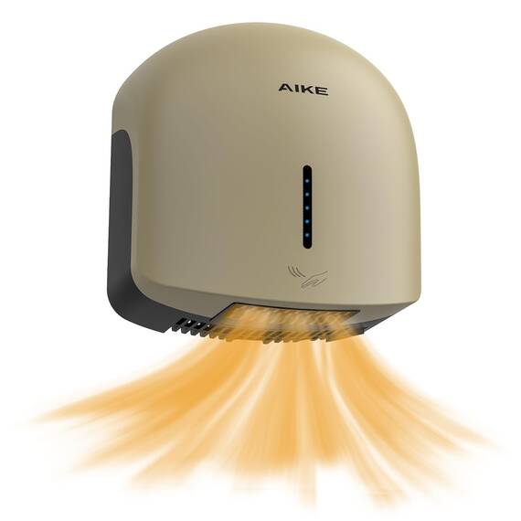 AIKE GentleAir Warmluft Handtrockner, Leise für Zuhause & Bäder, AC220V-240V, Düne Gelb