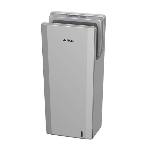 AIKE Swift Professioneller Händetrockner mit HEPA-Filter, Geometrisches Design, 90M/S Luftstrom, Für stark frequentierte Badezimmer, 1850W 220V (Silber)