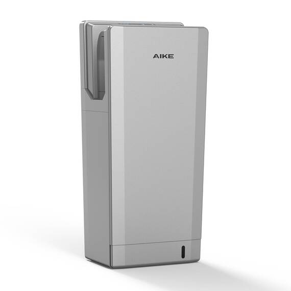AIKE Swift Professioneller Händetrockner mit HEPA-Filter, Geometrisches Design, 90M/S Luftstrom, Für stark frequentierte Badezimmer, 1850W 220V (Silber)