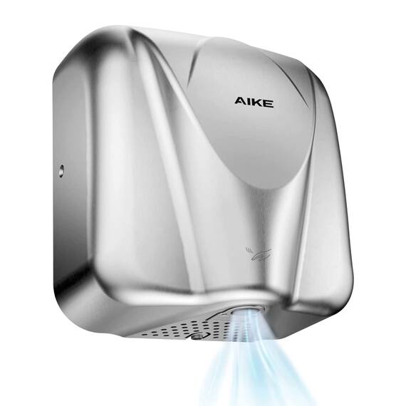 AIKE Elephant Kommerzieller Händetrockner, Hochgeschwindigkeits, Langlebiger Edelstahl für Hochfrequenzierte Toiletten, 220V AK2812 (Gebürstet)