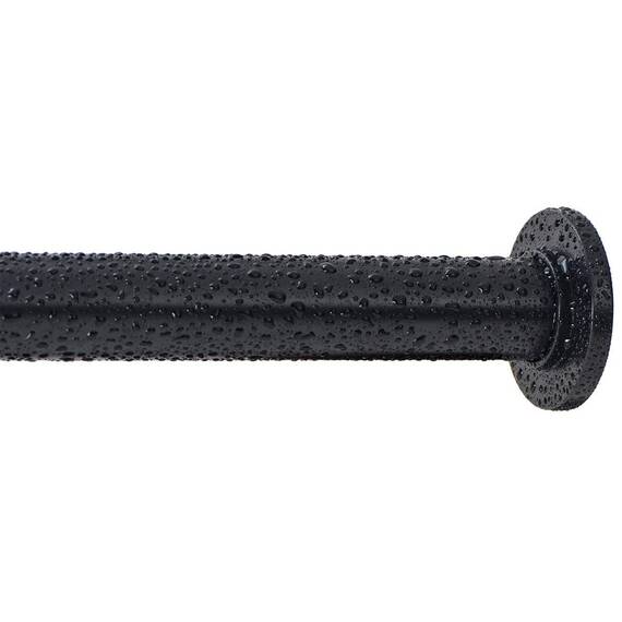 Ivilon Vorhangstange - Federspannstange für Fenster oder Dusche, Schwarz 24" to 36" schwarz