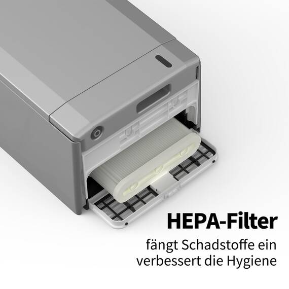 AIKE Swift Professioneller Händetrockner mit HEPA-Filter, Geometrisches Design, 90M/S Luftstrom, Für stark frequentierte Badezimmer, 1850W 220V (Silber)