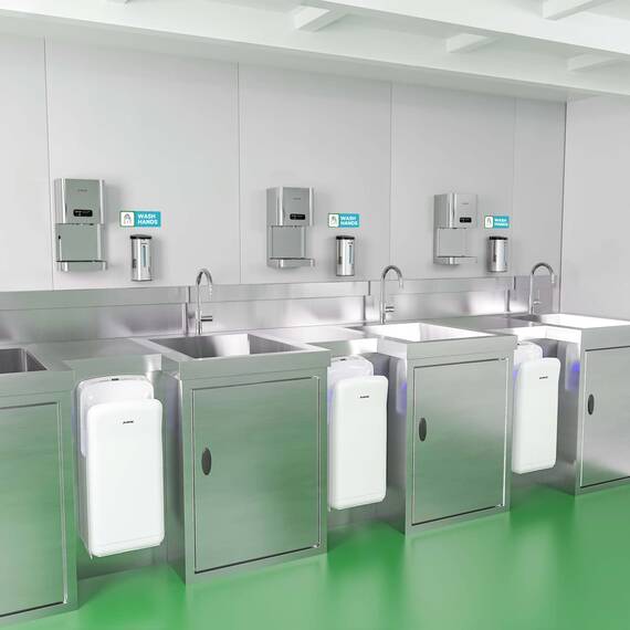 AIKE 2005H Händetrockner, Kommerzieller elektrischer Händetrockner, mit HEPA-Filter, Super Powerful, 7-10 Sekunden zum Trocknen,1750-2050W