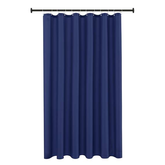 Biscaynebay Duschvorhang aus Stoff in Hotelqualität, 183 x 183 cm, Marineblau, wasserabweisend, rostbeständige Ösen, beschwerter Saum, maschinenwaschbar