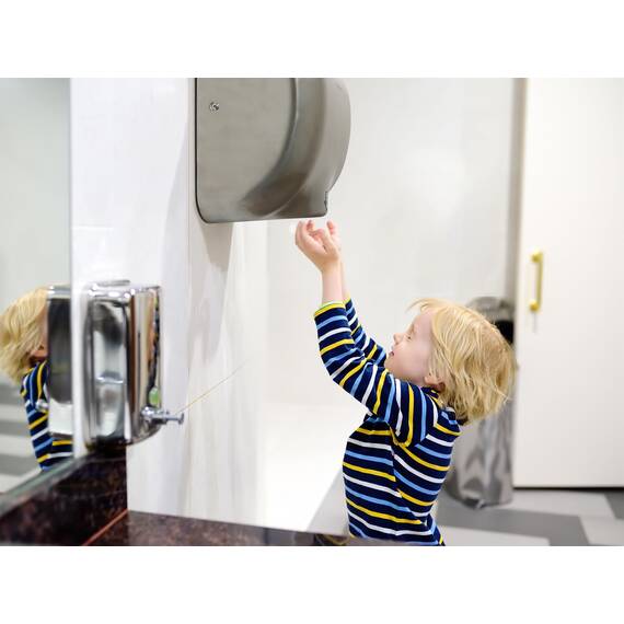 Bremmer Generic Turbo Handtrockner with Hohe Geschwindigkeit, Niedrigenergie, Umweltfreundlich, Elektrischer Trockner. Elektrische Handtrockner für Toiletten Gewerbe Gebürsteter Stahl
