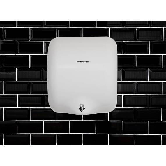 Bremmer Generic Turbo Handtrockner with Hohe Geschwindigkeit, Niedrigenergie, Umweltfreundlich, Elektrischer Trockner. Elektrische Handtrockner für Toiletten Gewerbe weiß