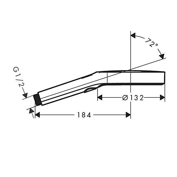 hansgrohe Rainfinity - Duschkopf, Handbrause mit 3 Strahlarten, runde Duschbrause (⌀ 130 mm), Brausekopf mit Antikalk-Funktion, Chrom