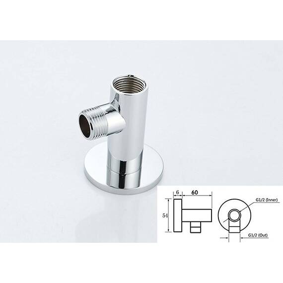 Hiendure® 20cm Wandhalterung Regendusche Leiter Mit Duscharm und Brauseschlauch Runden Rostfreier Stahl, Verchromte