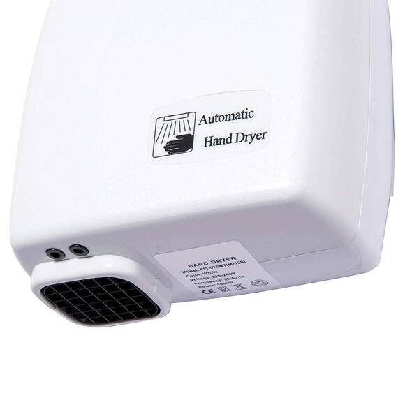 Bakaji Secador de Manos Eléctrico Automático secador de Aire Caliente de Pared - Baño Rápido con Sensor fotocélula 1000W