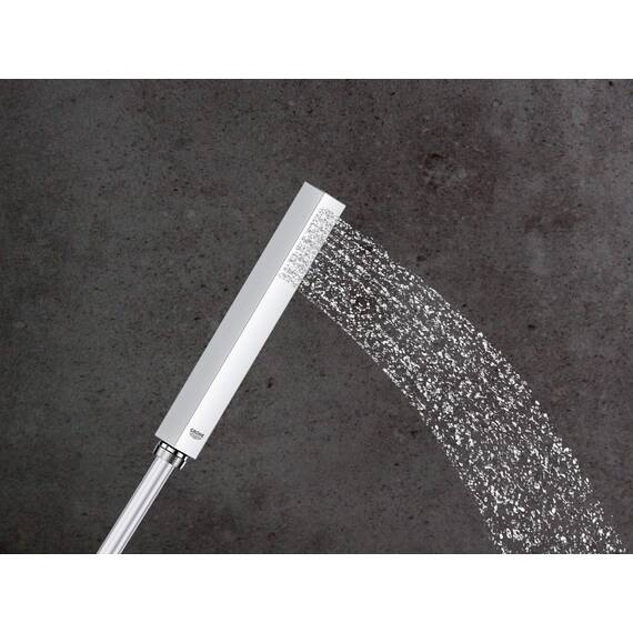 GROHE Euphoria Cube 230, Duschsystem (Regendusche mit Thermostat und schwenkbarem Kopfbrausearm, Sicherheitssperre bei 38°C, Duscharmatur mit Antikalk-System), chrom, 26087000