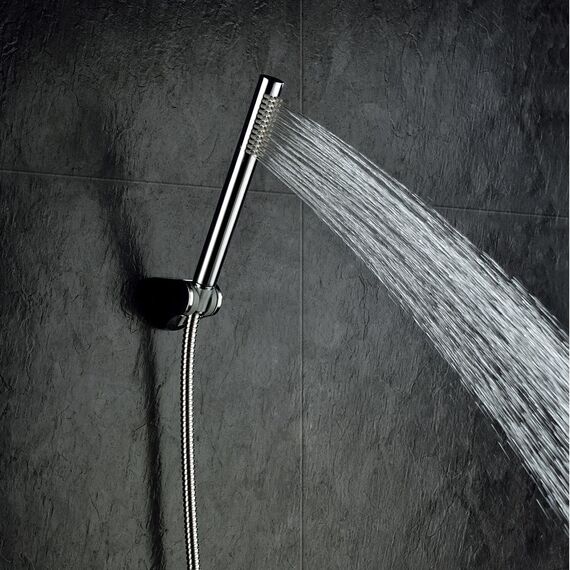 ACEFY Duschkopf wassersparend 1 Strahlart Handbrause/Stabhandbrause mit 48 Anti-kalk Dusen Duschbrause massiv Messing Verchromt