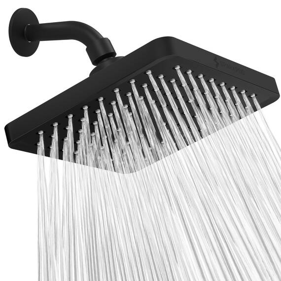 SparkPod Duschkopf – Hochdruckregen – luxuriöser moderner Look – werkzeuglose 1-Minuten-Installation – der perfekte verstellbare Ersatz für Ihre Badezimmer-Duschköpfe (20,3 cm quadratisch,