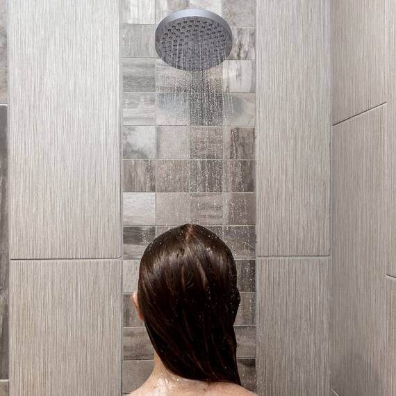 SparkPod Duschkopf – Hochdruckregen – Luxuriöser moderner Look – kein Ärger werkzeuglose der perfekte verstellbare Ersatz für Ihre Badezimmer-Duschköpfe (15,2 cm rund, anthrazit)