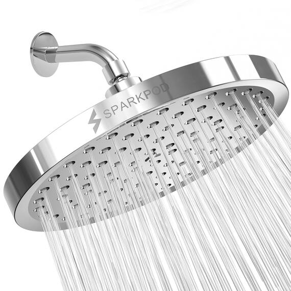 SparkPod Duschkopf - Hochdruckregen – Regenduschkopf - Moderner, Luxuriöser Look - Verstellbar & Werkzeuglose Installation in 1 Minute – Ersatz für Badezimmer Duschköpfe - Kopfbrause -Regendusche