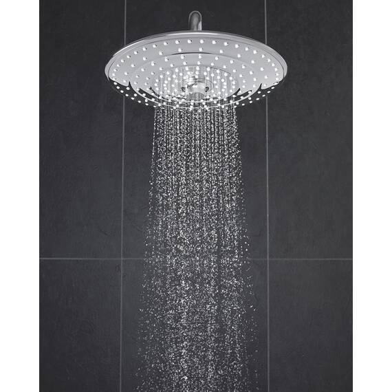 GROHE Euphoria 260, Kopfbrause, 13l pro Min (Regendusche mit 3 Strahlarten, Duschkopf mit Antikalk System, leicht montierbar), chrom, 26455000