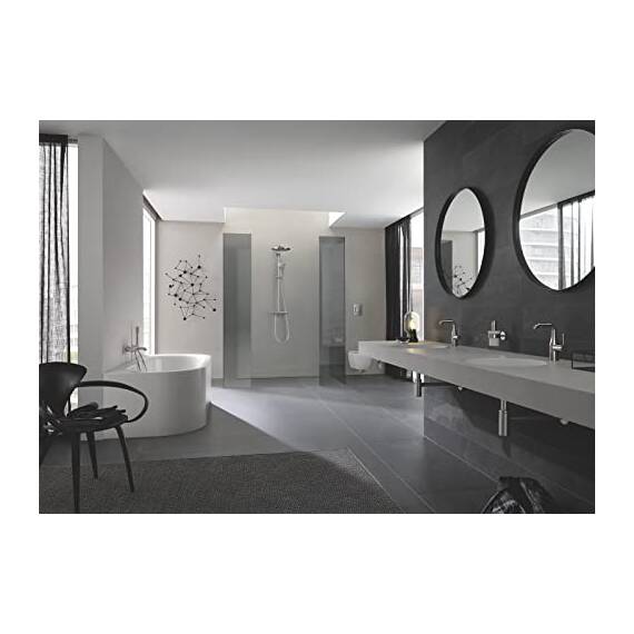 GROHE Euphoria 310 - Duschsystem inkl. Thermostatbatterie (Wandmontage, langlebige Oberfläche, Antikalk-System), supersteel, 26075DC0