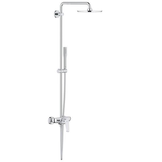 GROHE Euphoria XXL Eurodisc Cosmopolitan 210 - Duschsystem mit Einhandmischer (inkl. Handbrause Euphoria Cosmopolitan, höhenverstellbar, Antikalk- System, langlebig),chrom, 23058003