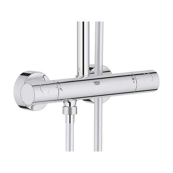 GROHE Euphoria 310 - Duschsystem mit Thermostatbatterie (Wandmontage, Antikalk System, mit Aquadimmer), rund, chrom, 26075000