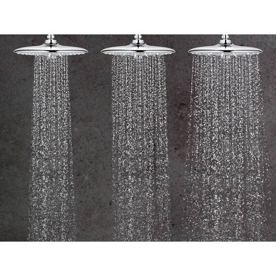 GROHE Vitalio Joy 260, Duschset ohne Armatur, wassersparend, 8l pro Min (Regendusche für vorhandene Armaturen, Kopfbrause mit 3 Strahlarten, Duschstange 74cm, Duschsystem), chrom, 27421002