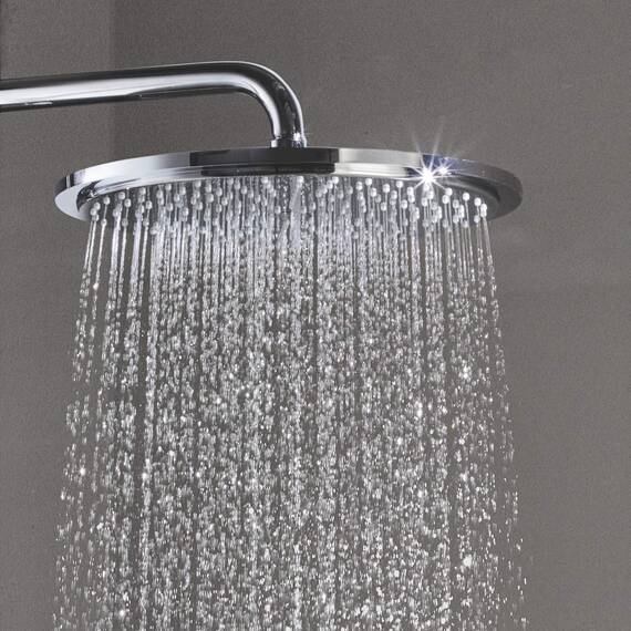 GROHE Euphoria 310 - Duschsystem mit Thermostatbatterie (Wandmontage, Antikalk System, mit Aquadimmer), rund, chrom, 26075000