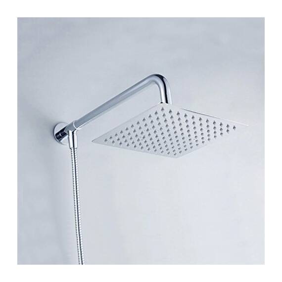 Hiendure® 40cm Quadrat Luxus Regendusche Einbauduschköpfe Edelstahl Duschkopf aus Edelstahl Spiegeleffekt Hochglänzend