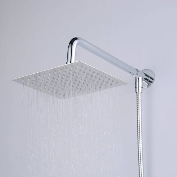 Hiendure®8 inch Quadratische Luxus Regendusche Einbauduschköpfe Edelstahl Duschkopf aus Edelstahl SpiegeleffektHochglänzend