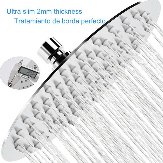 Artikelname: alcachofa de la Ducha Feste runde Duschköpfe aus Edelstahl 304, 10 Zoll ultradünne Duschdüse (25 cm)