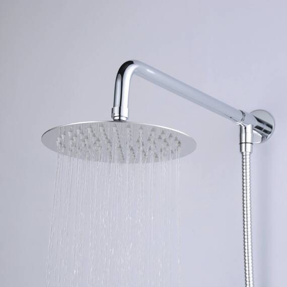 Hiendure® 30cm Runde Luxus Regendusche Einbauduschköpfe Edelstahl Duschkopf aus Edelstahl Spiegeleffekt Hochglänzend
