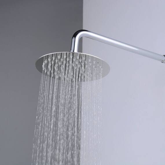 Hiendure® 30cm Runde Luxus Regendusche Einbauduschköpfe Edelstahl Duschkopf aus Edelstahl Spiegeleffekt Hochglänzend