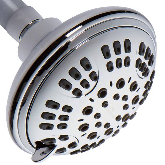 ShowerMaxx Luxus-Spa-Serie, 6 Sprüheinstellungen, 11,4 cm, verstellbarer Hochdruck-Duschkopf, maximieren Sie Ihre Dusche mit leicht zu entfernendem Durchflussbegrenzer-Duschkopf (poliertes Chrom)