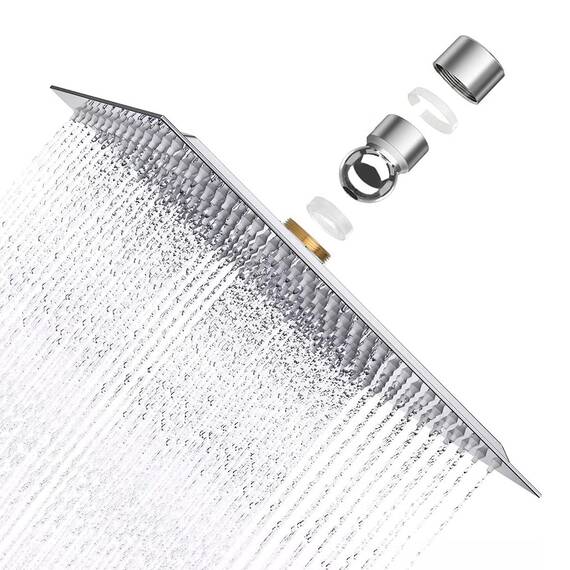 10 Zoll(25x25cm) Regendusche Duschkopf Edelstahl AISI304 Regenbrause Anti-Kalk-Düsen Duschkopf Regenduschkopf Quadratisch