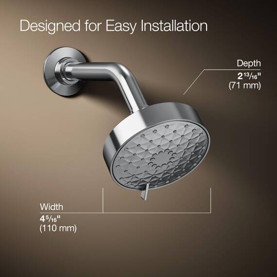 Kohler 72419-G-CP Erwachen Awaken Multifunktions-Duschköpfe, poliertes Chrom, Showerhead