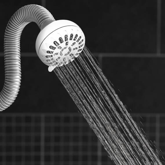 Waterpik PowerPulse Duschkopf, flexibler Hals, verstellbar, für alle Höhen, Chrom, 7 Modi XPP-703E