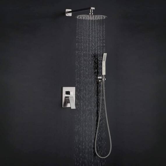 Woophen Regenduschkopf, Hochdruck, 15,2 cm, 304 Edelstahl, Regenduschkopf, spiegelähnliche Optik, schwenkbarer Sprühwinkel, üppiges Duscherlebnis, einfache Installation, Chrom-Finish