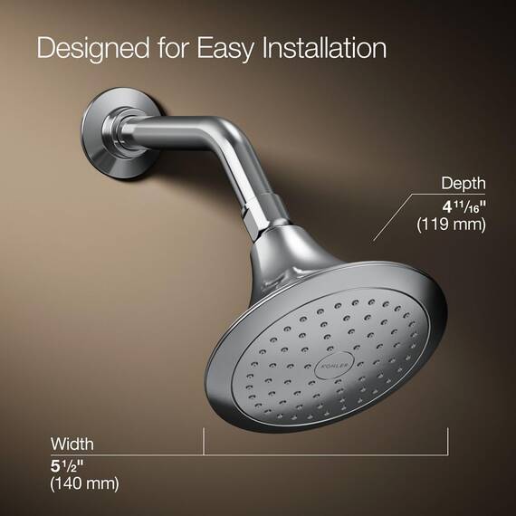 Kohler K-10282-Ak-Cp Forte Duschkopf mit 1 Funktion, Chrom poliert