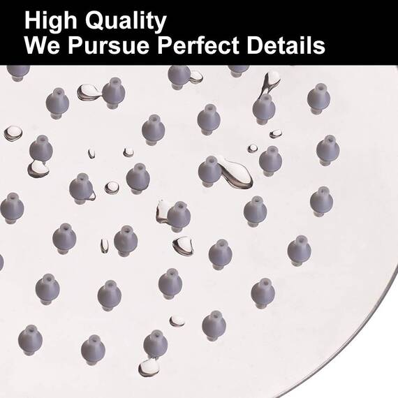 NearMoon Regenduschkopf mit 27,9 cm verstellbarem Arm, Hochdruck-Edelstahl-Regendusche, ultradünnes Design – Druckerhöhung (30,5 cm, Chrom)