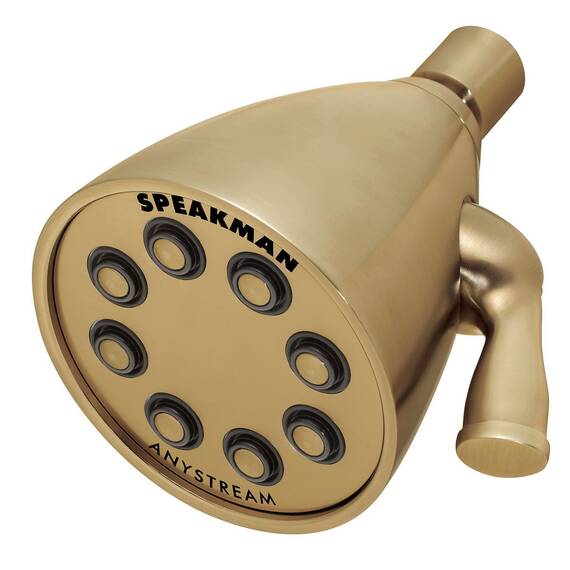 Speakman S-2251-BBZ Signature Icon Anystream Hochdruck-Duschkopf, verstellbar, massives Messing, gebürstete Bronze
