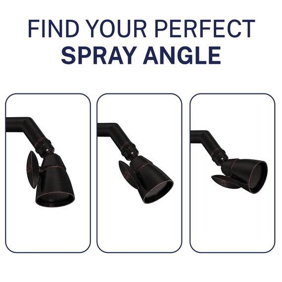 HammerHead Showers® Ölgeriebene Bronze Duschköpfe, 5,1 cm, 2,5 GPM, Hochdruck, Verstellbarer Sprühmuster, Fester Duschkopf