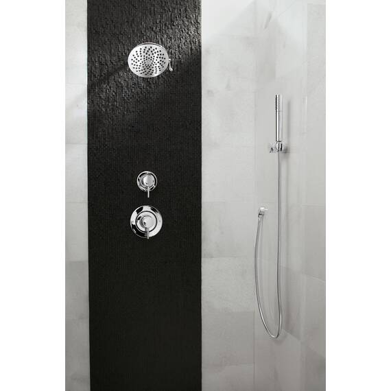 Moen Velocity S6320 Regendusche mit zwei Funktionen, 20,3 cm, mit Tauchtechnik für eine Hochdruckspülung, verchromt