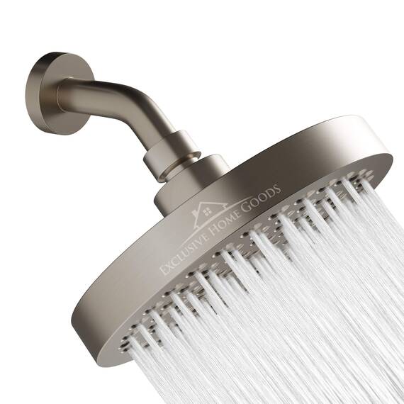Heatsistence Regenduschkopf, 15 cm, Hochdruck, 7 l/min, verchromt, ABS-Kunststoff, um 360° schwenkbar, verstopfsichere Gummidüsen