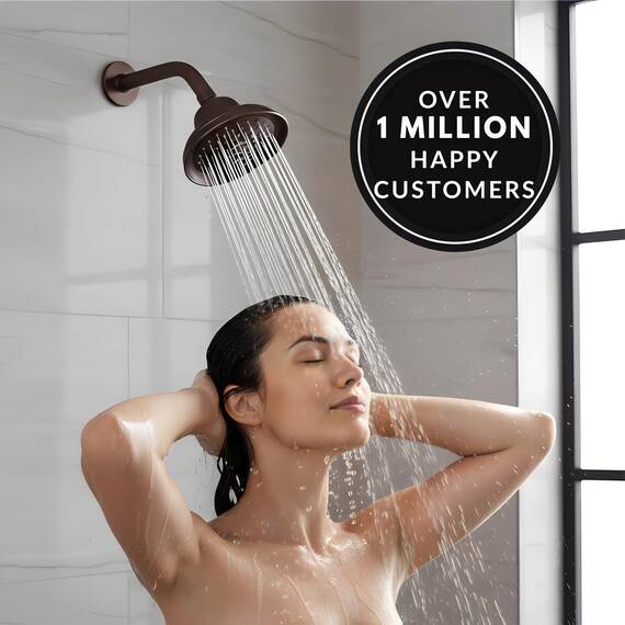 Aqua Elegante Massage & Mist Duschkopf – großer Hochdruck-Duschkopf, multifunktional, Wandhalterung, verstellbarer Duschkopf, ölgeriffelte Bronze