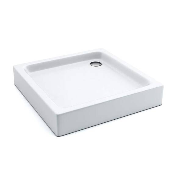 AQUABAD Duschwanne/Duschtasse | Forta Plus mit LeakProtect Technologie Smooth White 90x90cm Quadrat