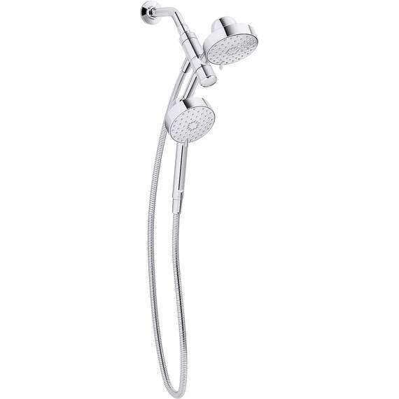 KOHLER 23218-CP Awaken 2-in-1 Multifunktions-Dusch-Kombi-Set, Duschkopf und Handbrause-Set, 2,5 GPM, poliertes Chrom