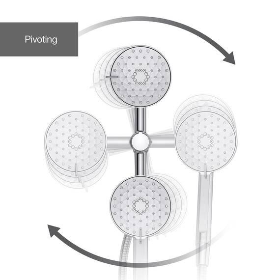KOHLER 23218-CP Awaken 2-in-1 Multifunktions-Dusch-Kombi-Set, Duschkopf und Handbrause-Set, 2,5 GPM, poliertes Chrom