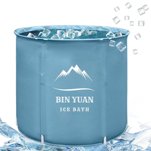 B&Y Ice Bath Tub, 262L Cold Plunge Bathtub für Erwachsene, 70cm Ø Portable Cold Tub für Sportler, Freistehende Spa Wanne für Kaltwassertherapie