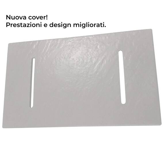 Duschwanne 90x180x2.6 Weiss in Schieferoptik 2,6 cm Höhe aus thermogeformtem Acrylharz